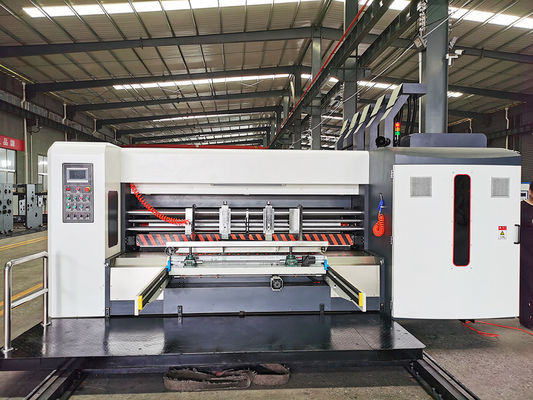 คุณภาพ  Pizza Box Making Iron Corrugated Carton Flexo Printing Machine 380V โรงงาน