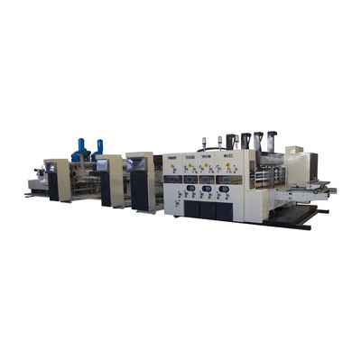 คุณภาพ  Fully Automatic Inline Flexo Folder Gluer Casemaker with Rotary Die Cutter for Corrugated Carton Box Production โรงงาน