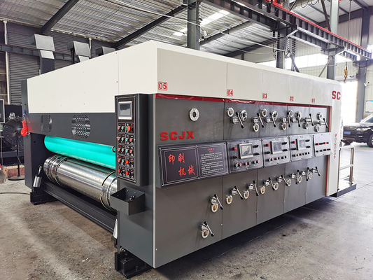 กล่องพิซซ่าทำเครื่องพิมพ์เฟล็กโซกล่องเหล็กลูกฟูก 380V