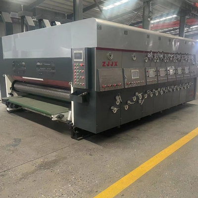 เครื่องพิมพ์เฟล็กโซกล่องลูกฟูกอัตโนมัติ Lead Eage Feeder Slotting