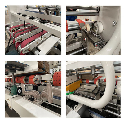 กล่องกระดาษ Automatic Folder Gluer 1000mm Vacuum Suction Feeding