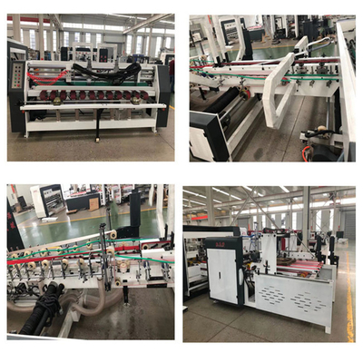 กล่องกระดาษ Automatic Folder Gluer 1000mm Vacuum Suction Feeding