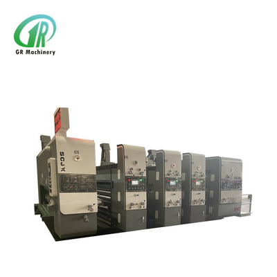 เครื่องพิมพ์เฟล็กโซกล่องลูกฟูกอัตโนมัติ Lead Eage Feeder Slotting