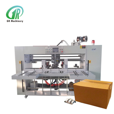 เครื่องผลิตกล่องกระดาษแข็ง PLC 3 ชั้น Cardboard Stitching Gerun