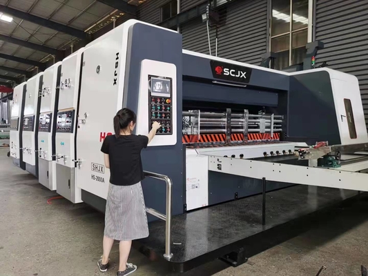 เครื่องพิมพ์เฟล็กโซบอร์ดลูกฟูก กล่องกระดาษพิมพ์ Slotting Machine