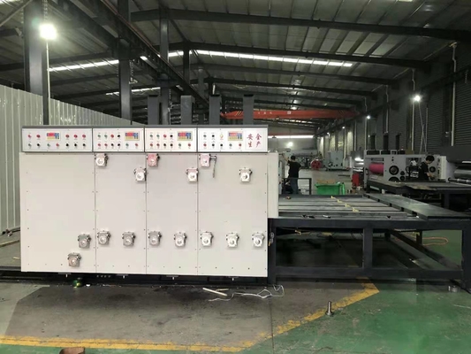 50HZ Digital Flexographic Corrugated Carton เครื่องพิมพ์เฟล็กโซ Chain Feeder