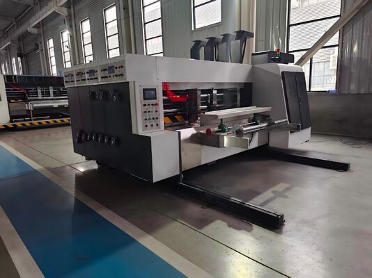 GYM-920 Automatic Lead Edge Feeding Flexo Printing Rotary Slotting Machine with 100-130m/min Speed and 7-inch Color Touch Screen