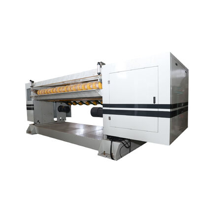 ความเร็วเครื่องจักรสูงสุด 100mmin สายการผลิตกระดาษ corrugated การควบคุมคอมพิวเตอร์ Helical Cross Cutter And Max 3500kg น้ําหนัก NC Cutter