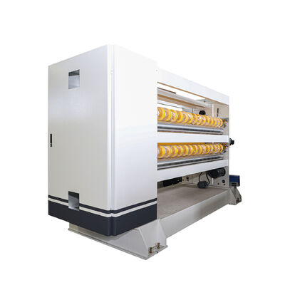 ความแม่นยํา ± 1 มม Double NC Cutter Line การผลิตกระดาษ corrugated การควบคุมคอมพิวเตอร์ Helical Cross Cutter และระบบควบคุม PLC