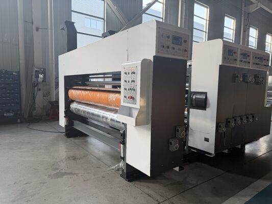 GYM-920 Automatic Lead Edge Feeding Flexo Printing Slotting Machine with 100-130m/min Speed and 7-inch Color Touch Screen