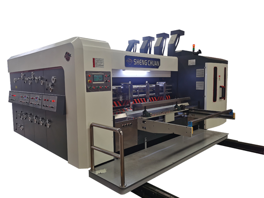 เครื่องพิมพ์เฟล็กโซ Slotter Die-Cutter Stacker Machine กระดาษลูกฟูกเครื่องพิมพ์เฟล็กโซ