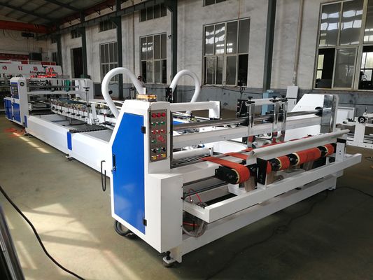 เครื่องพับกล่องอัตโนมัติสำหรับกล่องกระดาษลูกฟูก 3 และ 5 ชั้น พร้อมระบบควบคุม PLC และความเร็วในการติดกาว 200 เมตร/นาที