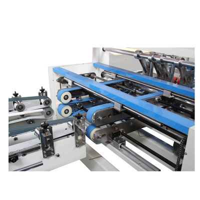 เครื่องเย็บปะติดปะต่อโฟลเดอร์อัตโนมัติแบบเต็มรูปแบบ OEM สำหรับการติดกาวกล่องลูกฟูก